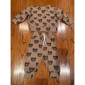 Little One Shop Co. Brown Bear Lounge Set | Browns | 12-18 months